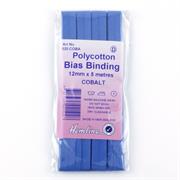 Polycotton Bias Binding Tape, Cobalt